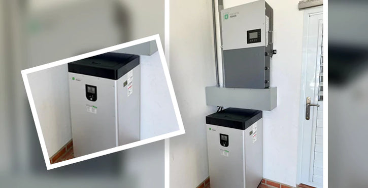 A house installed fortress power evault 18.5kwh indoor battery with evny 12kw hybrid inverter