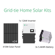 9.84kW complete solar system for house backup power with Fortress Envy 12kW on grid solar inverter and eVault 18.5kWh battery.