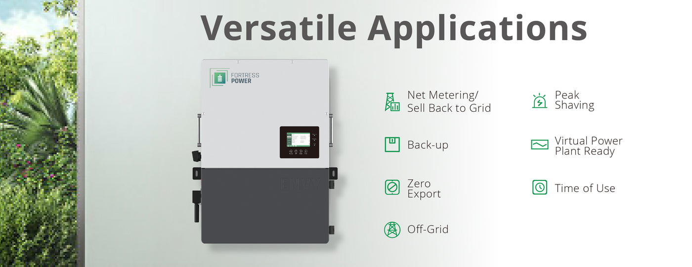 Fortress Power Envy 8kW 10kW Hybrid Power Inverter for Off-grid, Grid-tie and Back-up