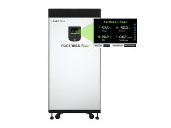 Fortress Power eVault Max 18.5kWh Home Power Battery with LCD Display