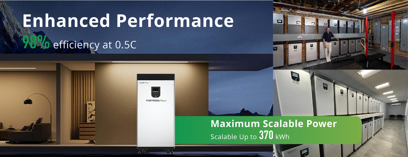 Fortress Power eVault Max 18.5kWh Big Solar Battery for Home