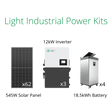 33.79kW solar panels for commercial buildings, with Fortress Envy 12kW inverter and eVault Max battery.