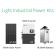 67.58kW solar panels kits for business with Fortress Envy 12kW inverter and eVault MAX lithium battery.