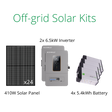 9.84kW off grid solar system kits with EV6500-S inverter and Fortress Power eFlex Max battery