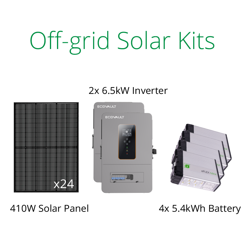 9.84kW off grid solar system kits with EV6500-S inverter and Fortress Power eFlex Max battery