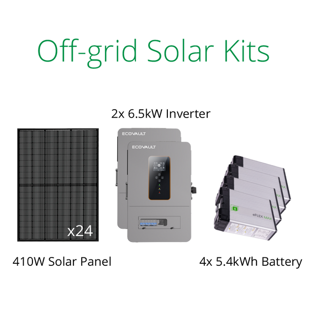 9.84kW off grid solar system kits with EV6500-S inverter and Fortress Power eFlex Max battery