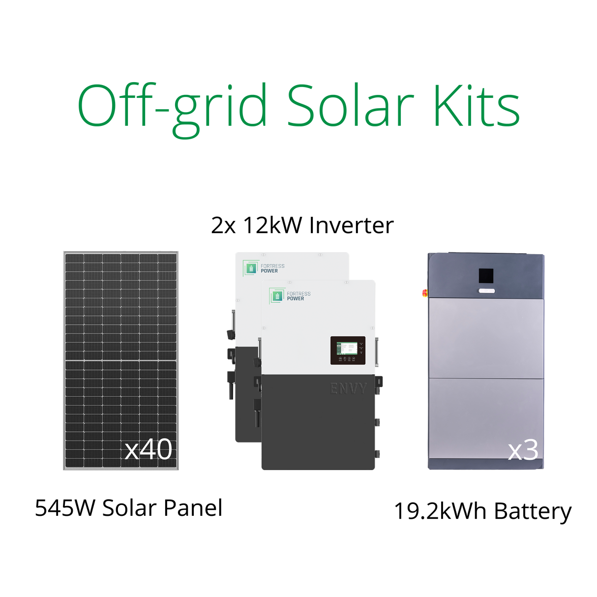 21.8kW all in one solar power system with Envy Inverter, eForce battery and 545W solar panels.
