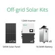 67.58kW commercial solar sytem-545W solar panels, Envy 12kW solar inverter and eVault Max 18.5kWh solar batteries backup.