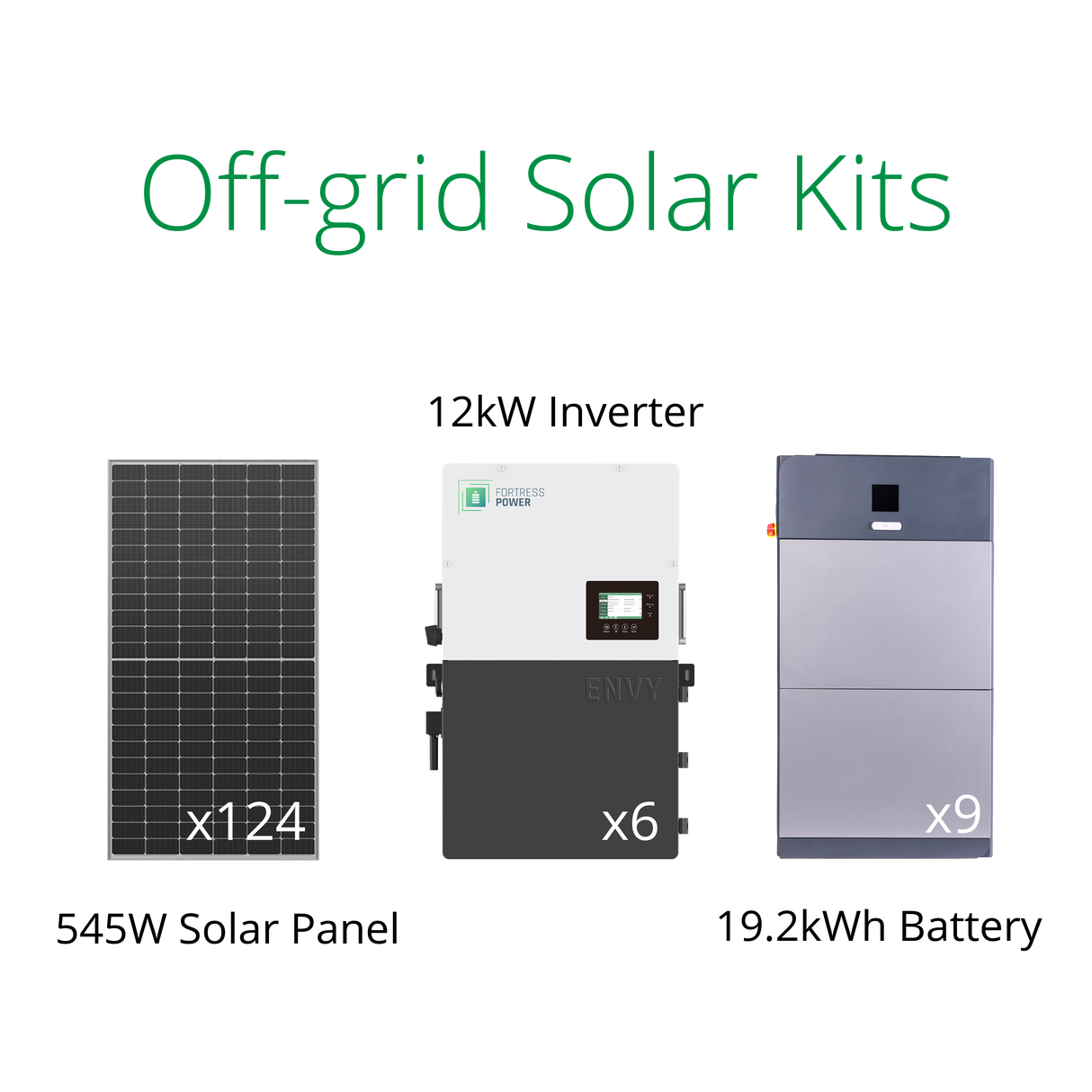 67.58kW commercial solar panels system with Fortress Envy 12kW on grid inverter and eForce lithium iron battery.