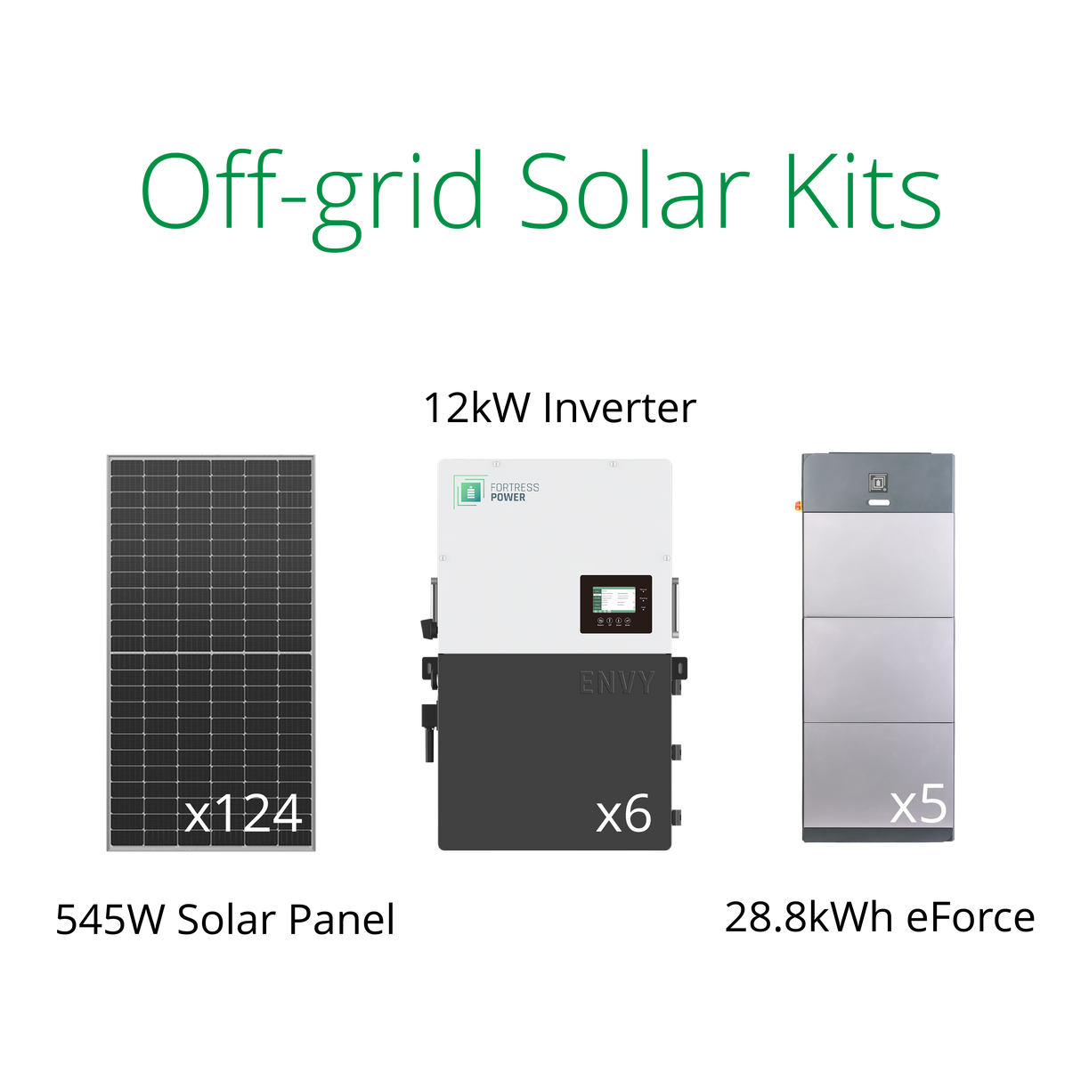 67.58kW commercial solar power with Fortress inverter and battery backup