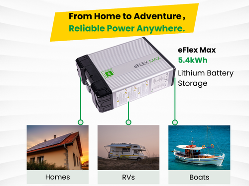 Fortress Power eFlex MAX 5.4kWh Lithium Solar Battery