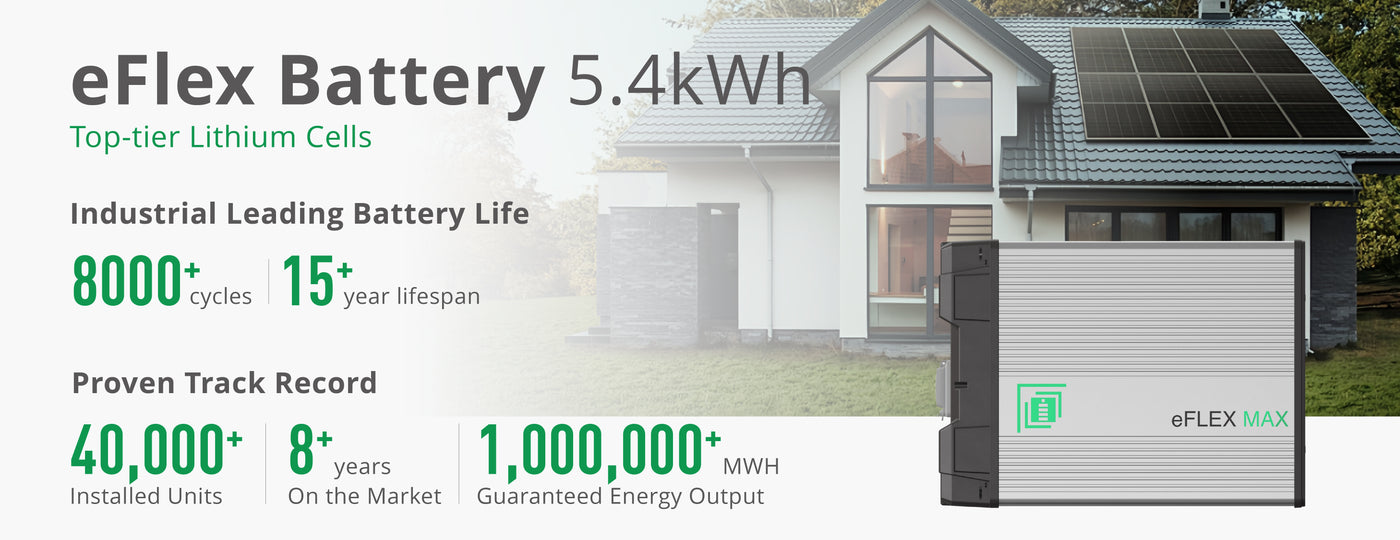 Fortress Power eFlex Max 5.4kWh Best Home Solar Battery, Installation Units Proven Track