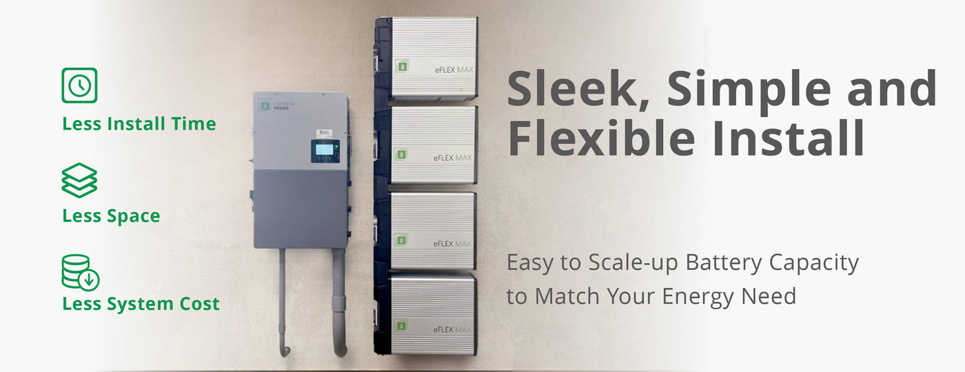 Fortress Power eFlex Max 5.4kWh Solar Battery Installation, Less Install Time